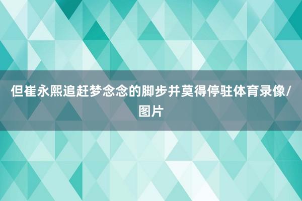 但崔永熙追赶梦念念的脚步并莫得停驻体育录像/图片