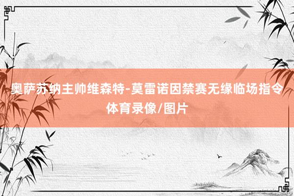 奥萨苏纳主帅维森特-莫雷诺因禁赛无缘临场指令体育录像/图片