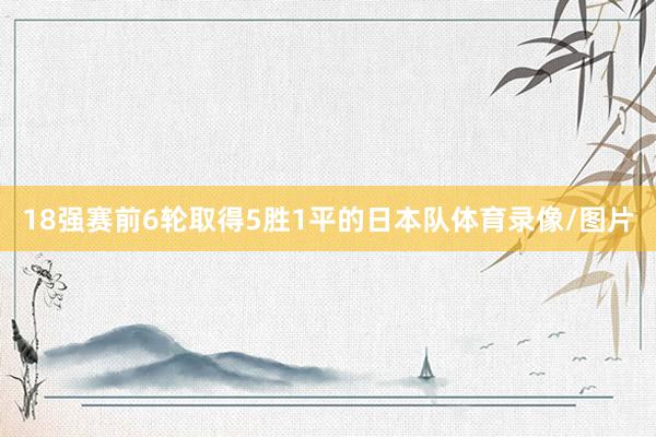 18强赛前6轮取得5胜1平的日本队体育录像/图片