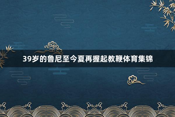 39岁的鲁尼至今夏再握起教鞭体育集锦