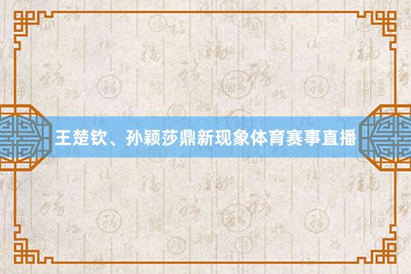 王楚钦、孙颖莎鼎新现象体育赛事直播