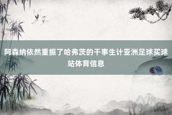 阿森纳依然重振了哈弗茨的干事生计亚洲足球买球站体育信息