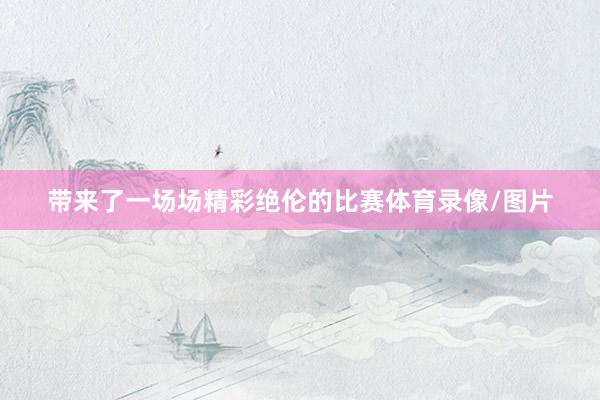 带来了一场场精彩绝伦的比赛体育录像/图片