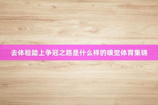 去体验踏上争冠之路是什么样的嗅觉体育集锦