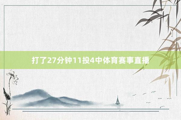 打了27分钟11投4中体育赛事直播