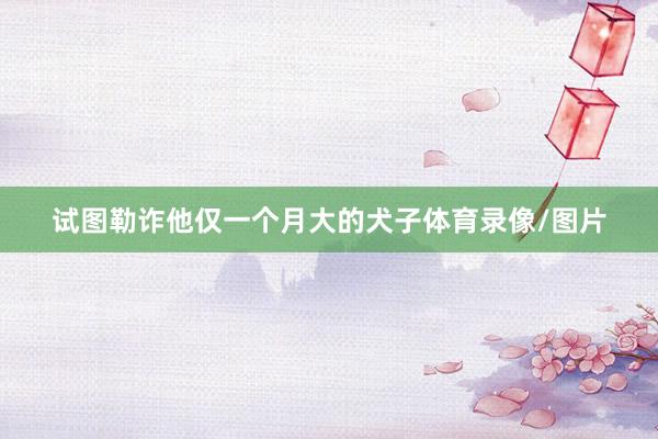 试图勒诈他仅一个月大的犬子体育录像/图片