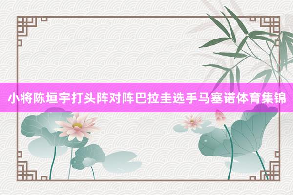 小将陈垣宇打头阵对阵巴拉圭选手马塞诺体育集锦