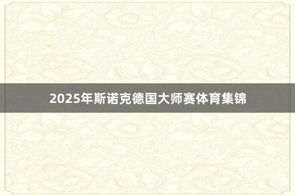 2025年斯诺克德国大师赛体育集锦