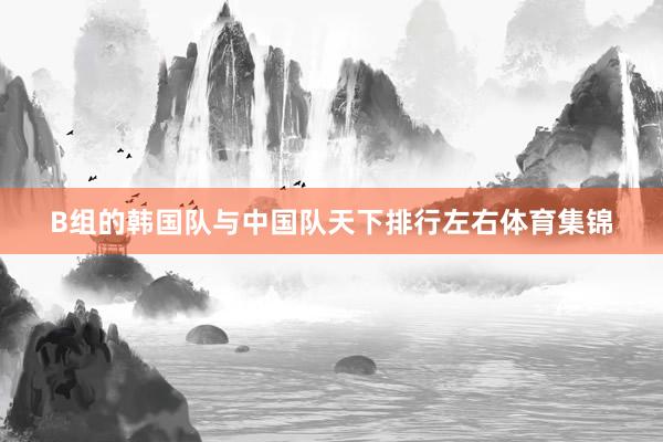 B组的韩国队与中国队天下排行左右体育集锦