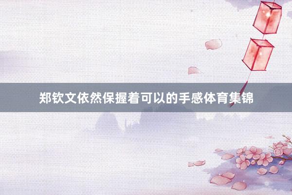 郑钦文依然保握着可以的手感体育集锦