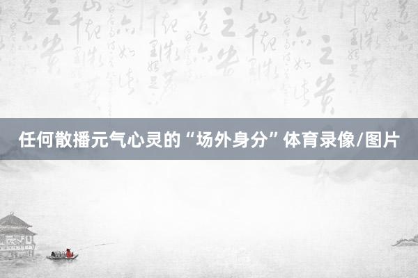 任何散播元气心灵的“场外身分”体育录像/图片