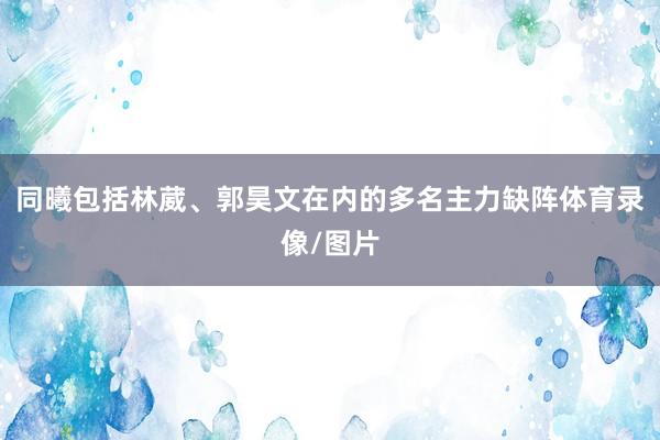 同曦包括林葳、郭昊文在内的多名主力缺阵体育录像/图片