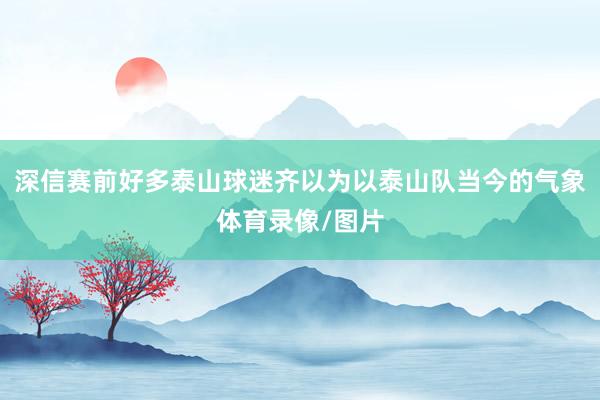 深信赛前好多泰山球迷齐以为以泰山队当今的气象体育录像/图片