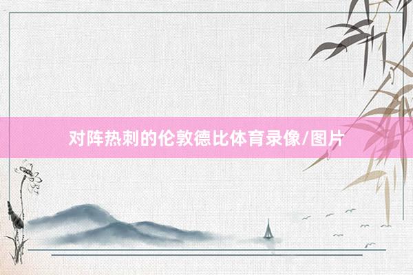 对阵热刺的伦敦德比体育录像/图片