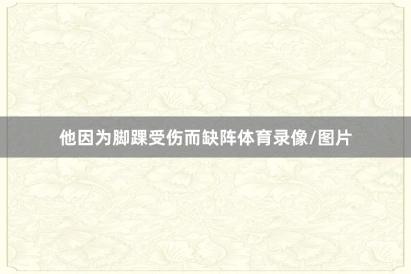 他因为脚踝受伤而缺阵体育录像/图片