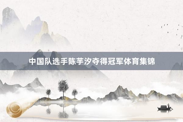 中国队选手陈芋汐夺得冠军体育集锦