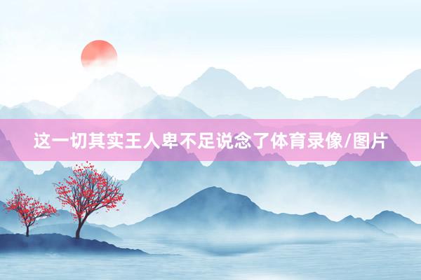 这一切其实王人卑不足说念了体育录像/图片