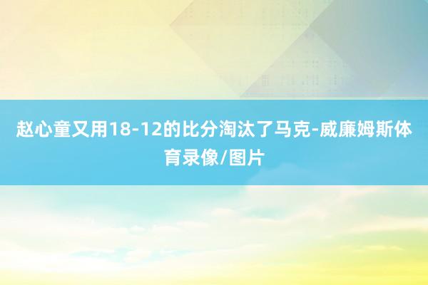 赵心童又用18-12的比分淘汰了马克-威廉姆斯体育录像/图片