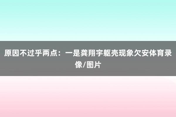 原因不过乎两点：一是龚翔宇躯壳现象欠安体育录像/图片