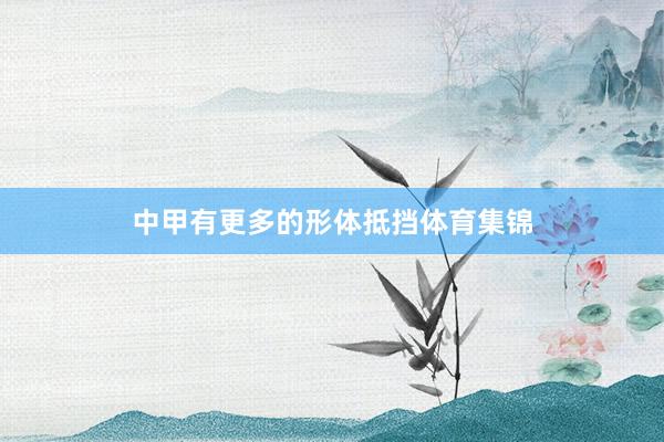 中甲有更多的形体抵挡体育集锦