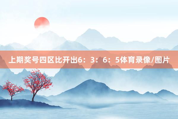 上期奖号四区比开出6：3：6：5体育录像/图片