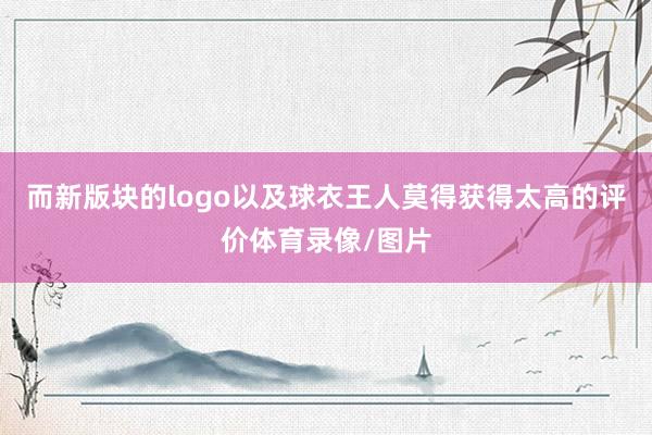 而新版块的logo以及球衣王人莫得获得太高的评价体育录像/图片