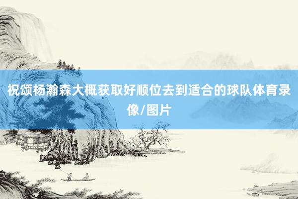 祝颂杨瀚森大概获取好顺位去到适合的球队体育录像/图片