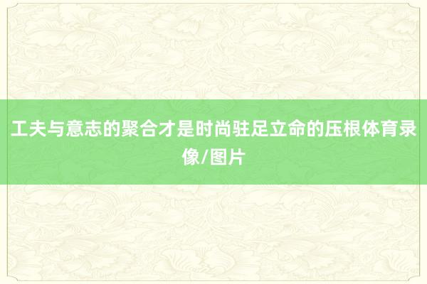 工夫与意志的聚合才是时尚驻足立命的压根体育录像/图片