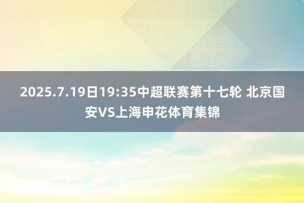 2025.7.19日19:35中超联赛第十七轮 北京国安VS上海申花体育集锦