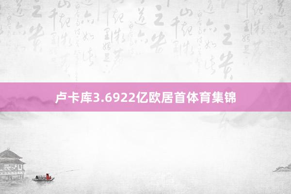 卢卡库3.6922亿欧居首体育集锦