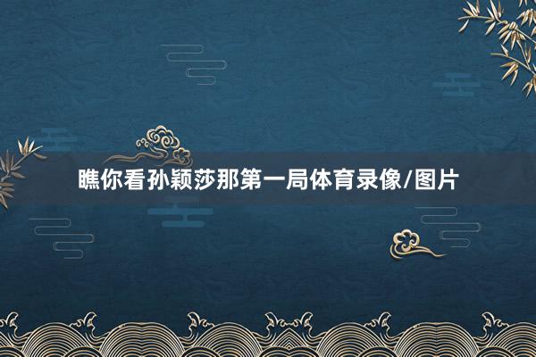 瞧你看孙颖莎那第一局体育录像/图片