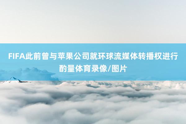 FIFA此前曾与苹果公司就环球流媒体转播权进行酌量体育录像/图片