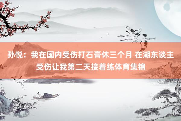 孙悦：我在国内受伤打石膏休三个月 在湖东谈主受伤让我第二天接着练体育集锦
