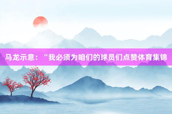 马龙示意：“我必须为咱们的球员们点赞体育集锦