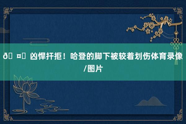 🤕凶悍扞拒！哈登的脚下被较着划伤体育录像/图片