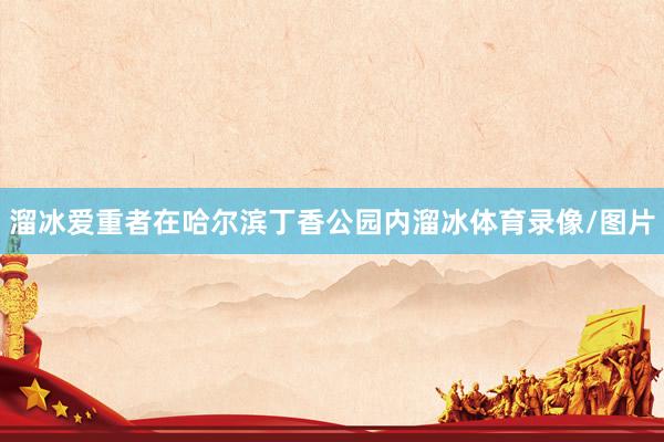溜冰爱重者在哈尔滨丁香公园内溜冰体育录像/图片
