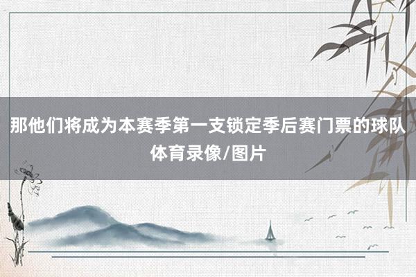 那他们将成为本赛季第一支锁定季后赛门票的球队体育录像/图片
